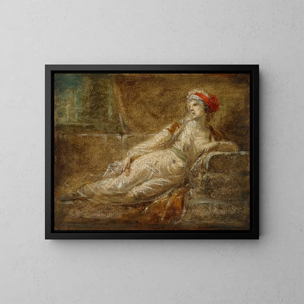 Woman lying down - Heinrich Friedrich Füger — framed artwork on a wall