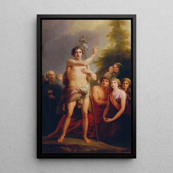 Saint Jean prêchant - Heinrich Friedrich Füger — framed artwork on a wall