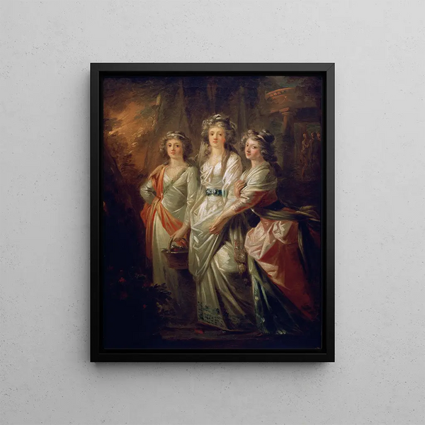 Les comtesses Elisabeth Christiane et Marie Karoline von Thun - Heinrich Friedrich Füger — framed artwork on a wall