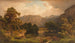 Mountain Lake with Herons Painting - Heinrich Funk — artwork view