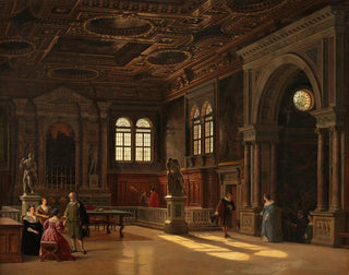 Interior painting of the Scuola di San Rocco, Venice - Heinrich Hansen — artwork view