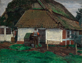 Old Cabin Painting - Heinrich Hermanns — artwork view