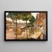 Flower Market Painting in Amsterdam - Heinrich Hermanns — framed artwork on a wall