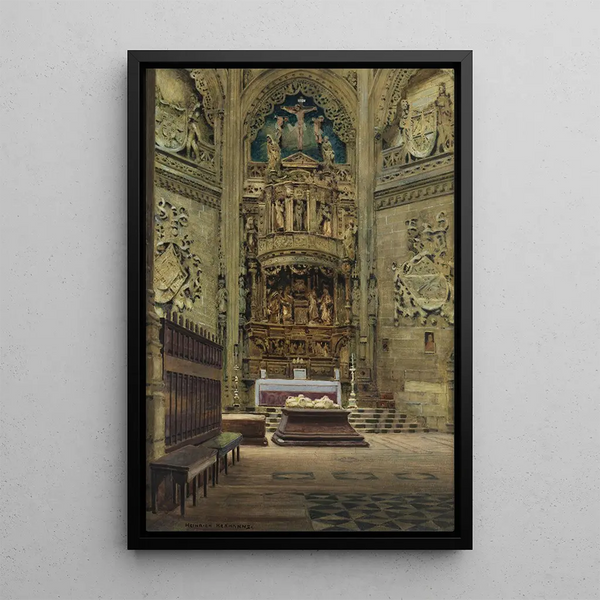 Interior of Burgos Cathedral - Heinrich Hermanns — framed artwork on a wall