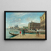 Venice, view of the columns of Saint Mark's and Santa Maria della Salute - Heinrich Hermanns — framed artwork on a wall