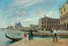 Venice, view of the columns of Saint Mark's and Santa Maria della Salute - Heinrich Hermanns — artwork view