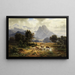 Mountain Landscape Painting - Heinrich Höfer — framed artwork on a wall