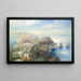 A panoramic view of Capri - Heinrich Hiller — framed artwork on a wall