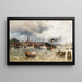 The Hamburg port - Heinrich Hiller — framed artwork on a wall