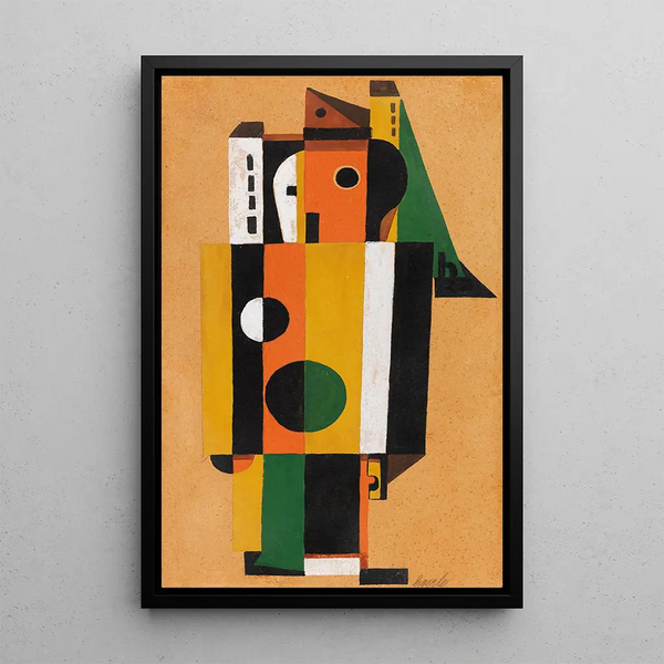 Encounter - Heinrich Hoerle — framed artwork on a wall