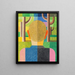 Homme de tête - Heinrich Hoerle — framed artwork on a wall