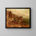 Mediterranean landscape painting - Heinrich Johann Gärtner — framed artwork on a wall