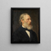 Portrait painting of the artist Carl Friedrich Lessing - Heinrich Lessing — framed artwork on a wall