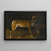 a wolf in a landscape - Heinrich Lihl — framed artwork on a wall