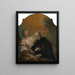 Saint Joseph de Calasanza méditant avec un ange - Heinrich Lihl — framed artwork on a wall