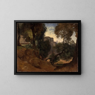 In the park of the Villa Chigi in Ariccia near Rome - Heinrich Ludwig — framed artwork on a wall