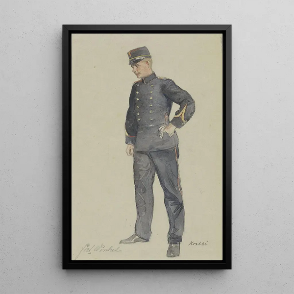 Sergent debout - Heinrich M. Krabbé — framed artwork on a wall