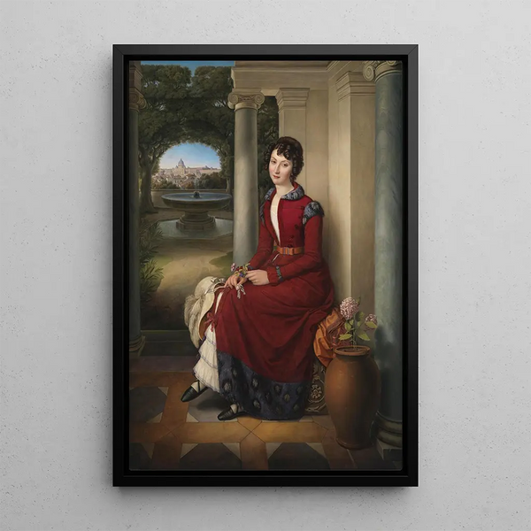 Marquise Marianna Florenzi - Heinrich Maria von Hess — framed artwork on a wall