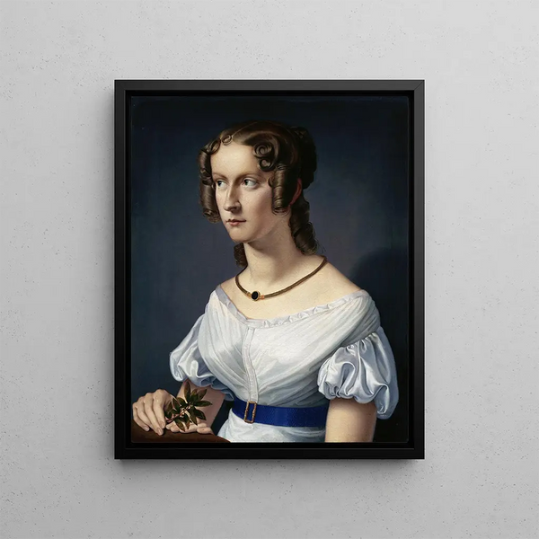 Portrait of a Girl - Heinrich Maria von Hess — framed artwork on a wall