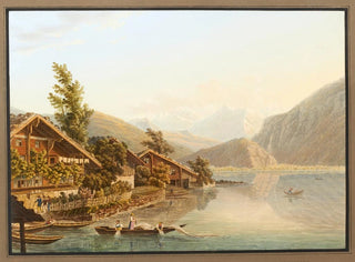 View of a part of the village of Brienz towards Meiringen - Heinrich Meichelt — artwork view