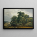 Landscape with Herd and Shepherd - Heinrich Peyer — framed artwork on a wall