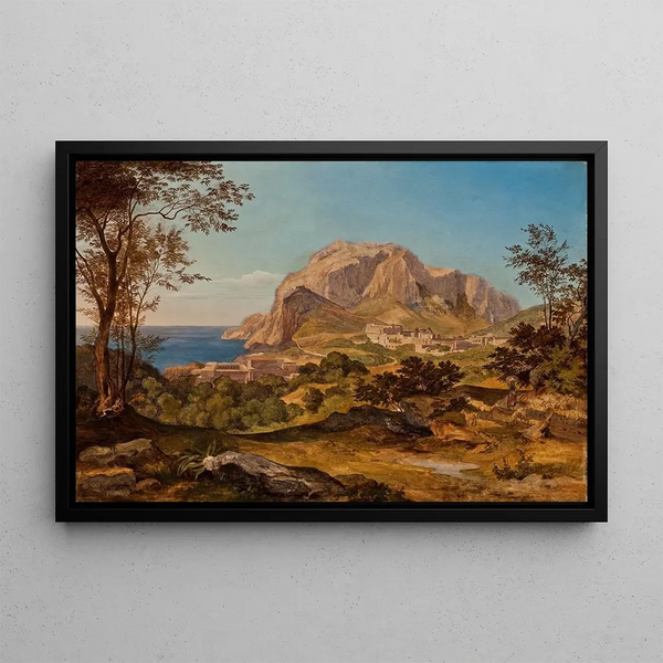 Scene of the Isle of Capri - Heinrich Reinhold — framed artwork on a wall