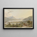 Embouchure of the Aar in Lake Thun - Heinrich Rieter — framed artwork on a wall