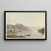 View of Spiez Castle on Lake Thun - Heinrich Rieter — framed artwork on a wall