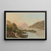 View of Iseltwald on Lake Brienz - Heinrich Rieter — framed artwork on a wall