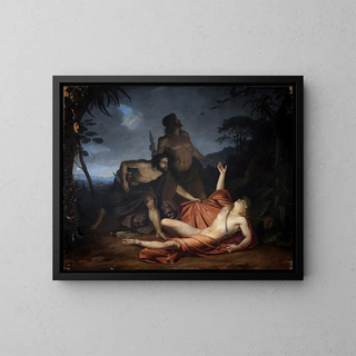 Les grues d'Ibycus - Heinrich Schwemminger — framed artwork on a wall