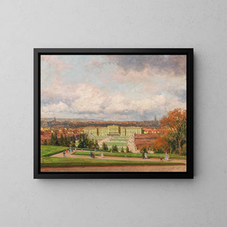 A view of Schönbrunn Palace - Heinrich Tomec — framed artwork on a wall