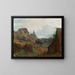 View of Weienkirchen from a vineyard in the Wachau region - Heinrich Tomec — framed artwork on a wall