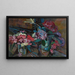 a floral still life with rhododendron - Heinrich Vogeler — framed artwork on a wall