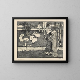 The Frog King - Heinrich Vogeler — framed artwork on a wall
