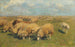 Herd of sheep with shepherd dog in the pasture - Heinrich von Zügel — artwork view