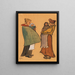 Two Mothers - Heinrich Zille — framed artwork on a wall