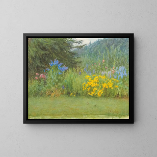 In a Surrey garden near Witley - Helen Allingham — framed artwork on a wall