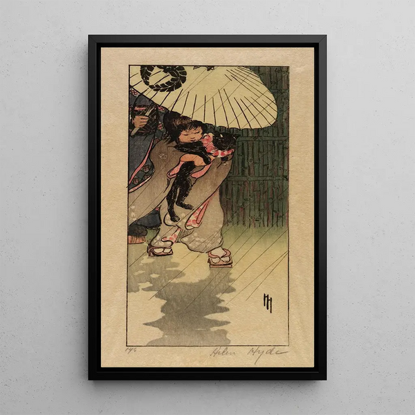 L'honorable Monsieur Chat - Helen Hyde — framed artwork on a wall