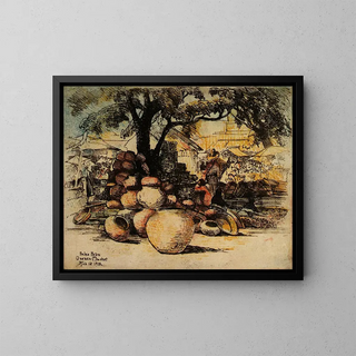 Market of Oaxaca - Helen Hyde — framed artwork on a wall