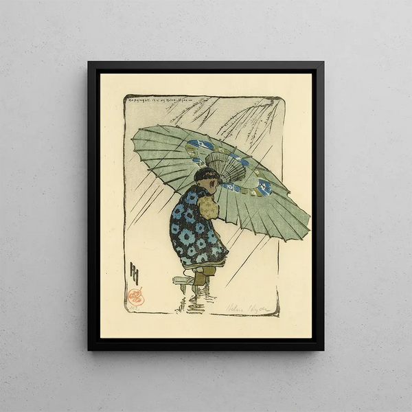 The family umbrella - Helen Hyde — framed artwork on a wall