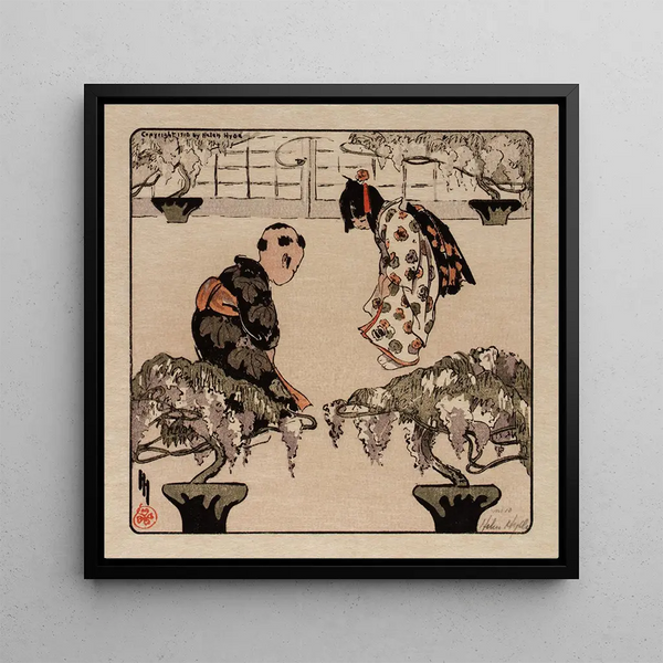 La Salutation - Helen Hyde — framed artwork on a wall
