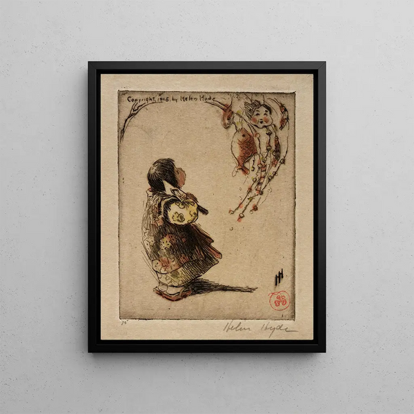 La branche chanceuse - Helen Hyde — framed artwork on a wall