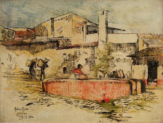 The pink fountain in Jalapa - Helen Hyde — artwork view