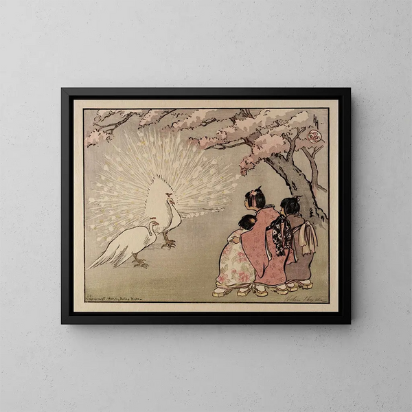 The White Peacock - Helen Hyde — framed artwork on a wall