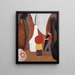 Nature morte avec homme mécanique - Helen Torr — framed artwork on a wall