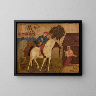 Encounter with Warriors - Helena Schrammowa — framed artwork on a wall