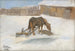 Cour de ferme avec cheval - Helene Büttner — artwork view