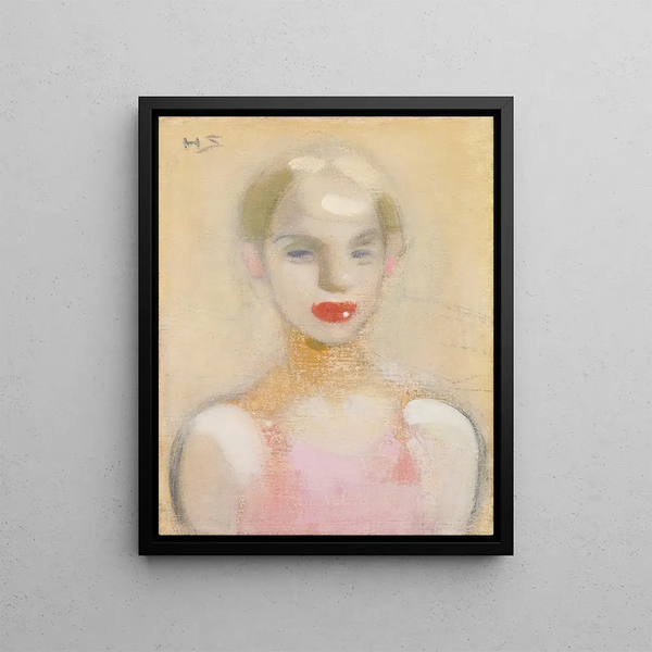 Girl of the Circus - Helene Schjerfbeck — framed artwork on a wall