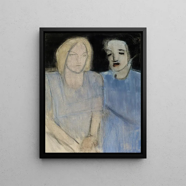 Friends - Helene Schjerfbeck — framed artwork on a wall