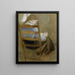 Girl reading a girl sitting - Helene Schjerfbeck — framed artwork on a wall